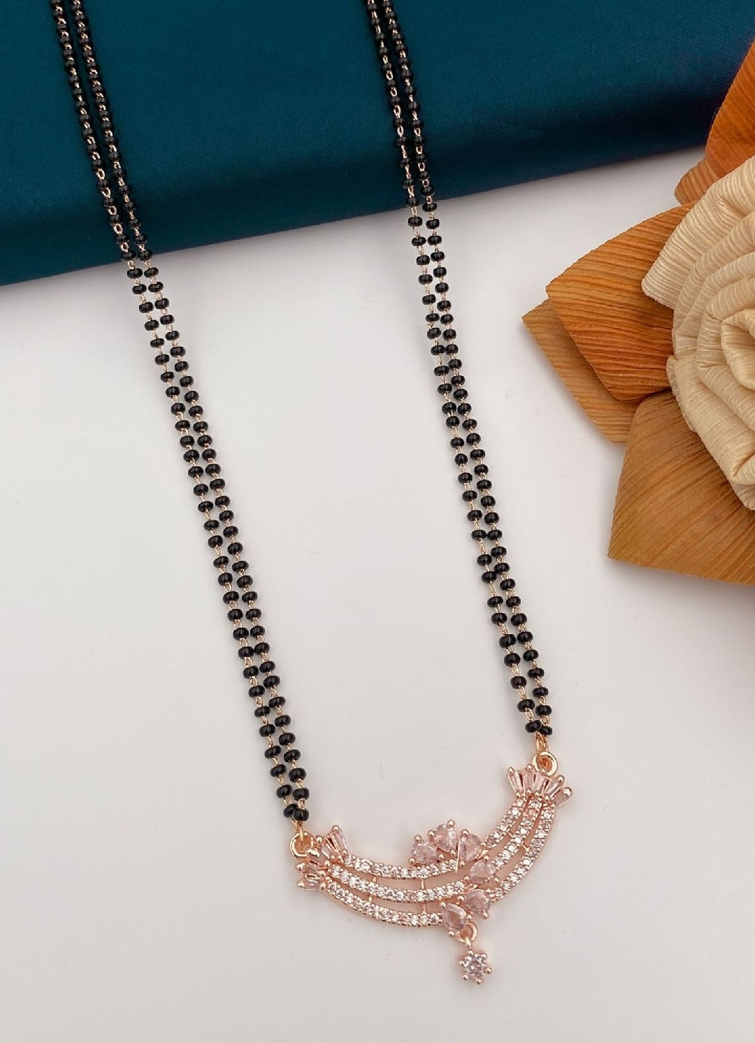 Rose Gold Plated Mangalsutra – Jauhari Jewellers