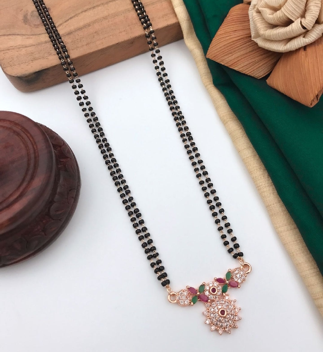 Rose gold plated mangalsutra