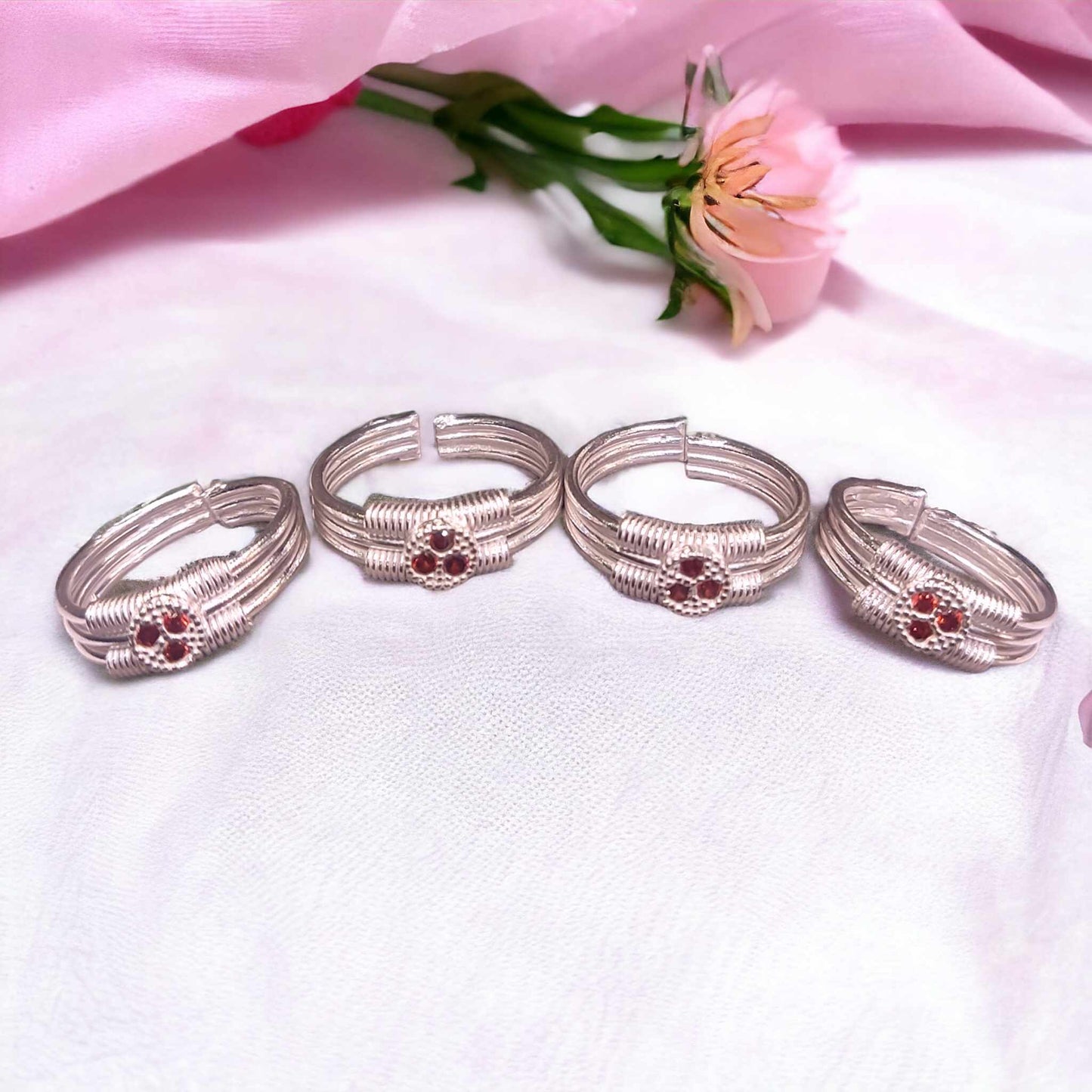 Silver toe rings online shopping India - jauhari Jewellers