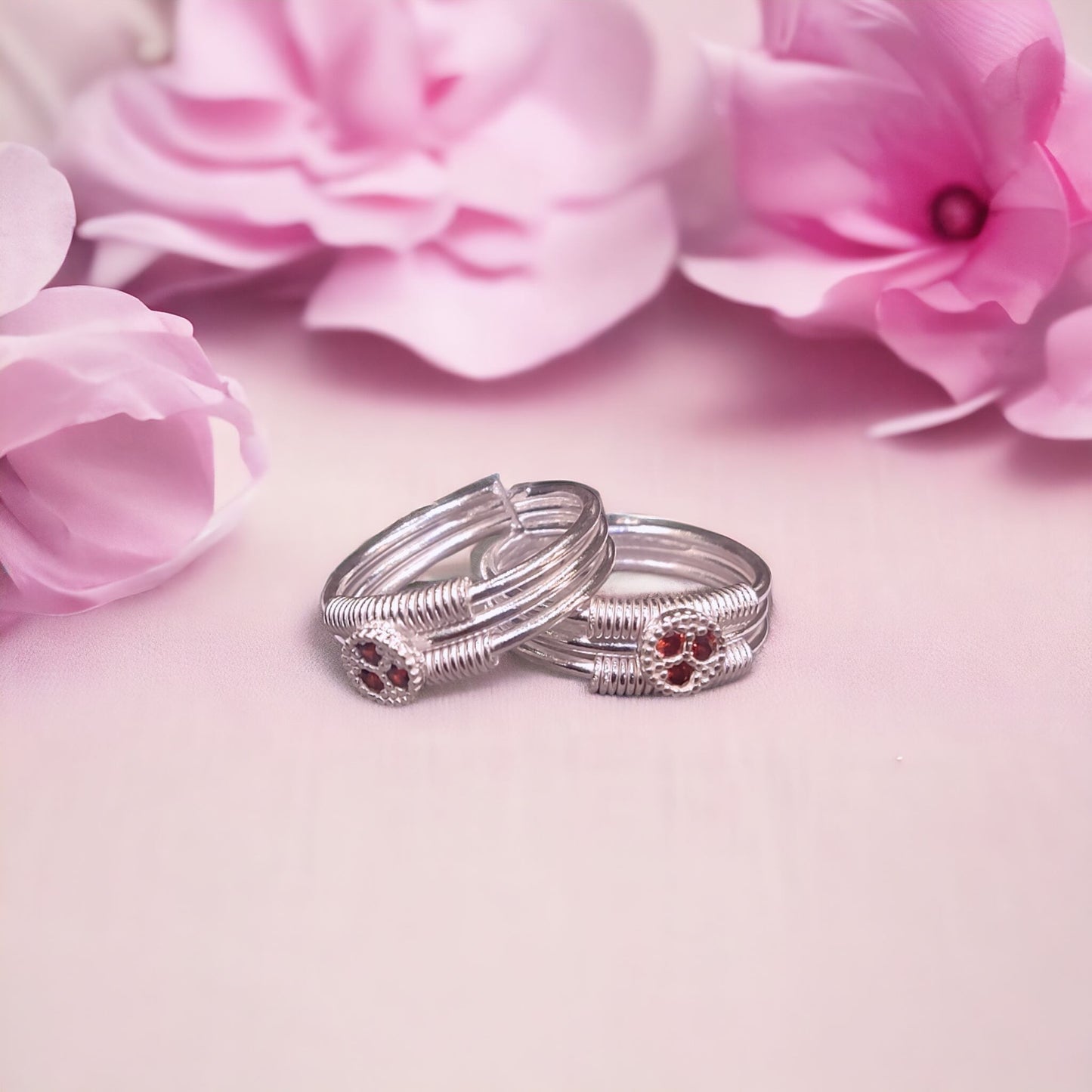 Silver toe rings for women