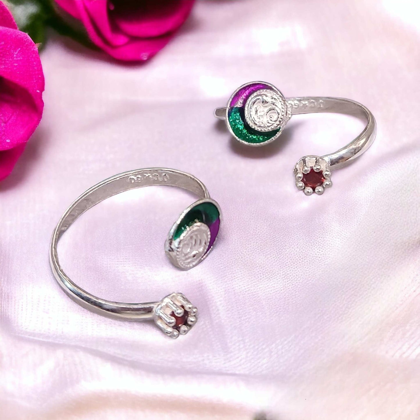 Silver toe rings for women