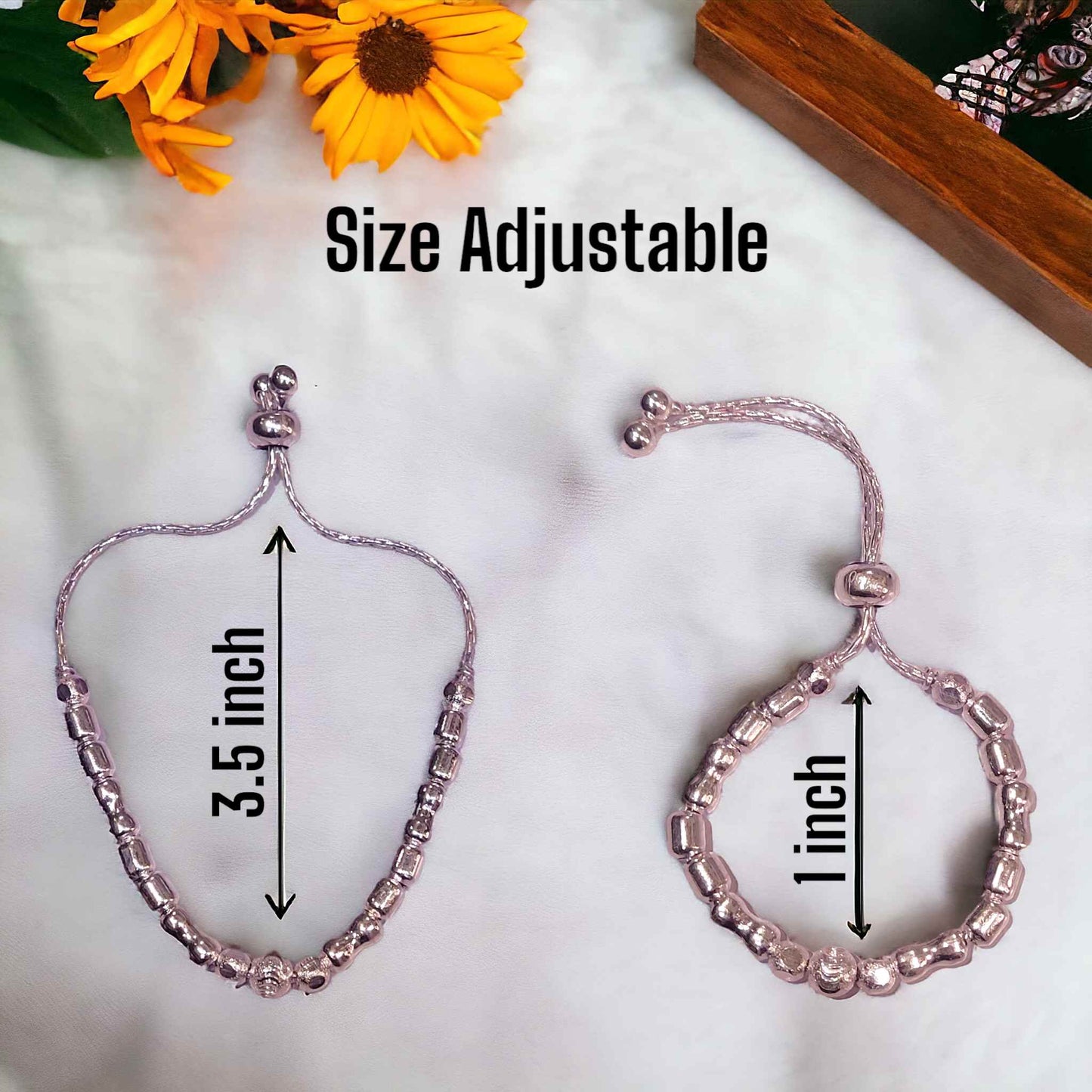 Adjustable silver bracelet for baby girls - jauhari jewellers