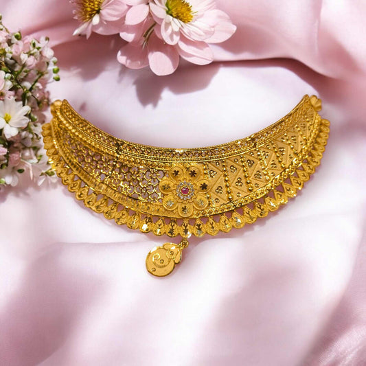 Gold plated choker set