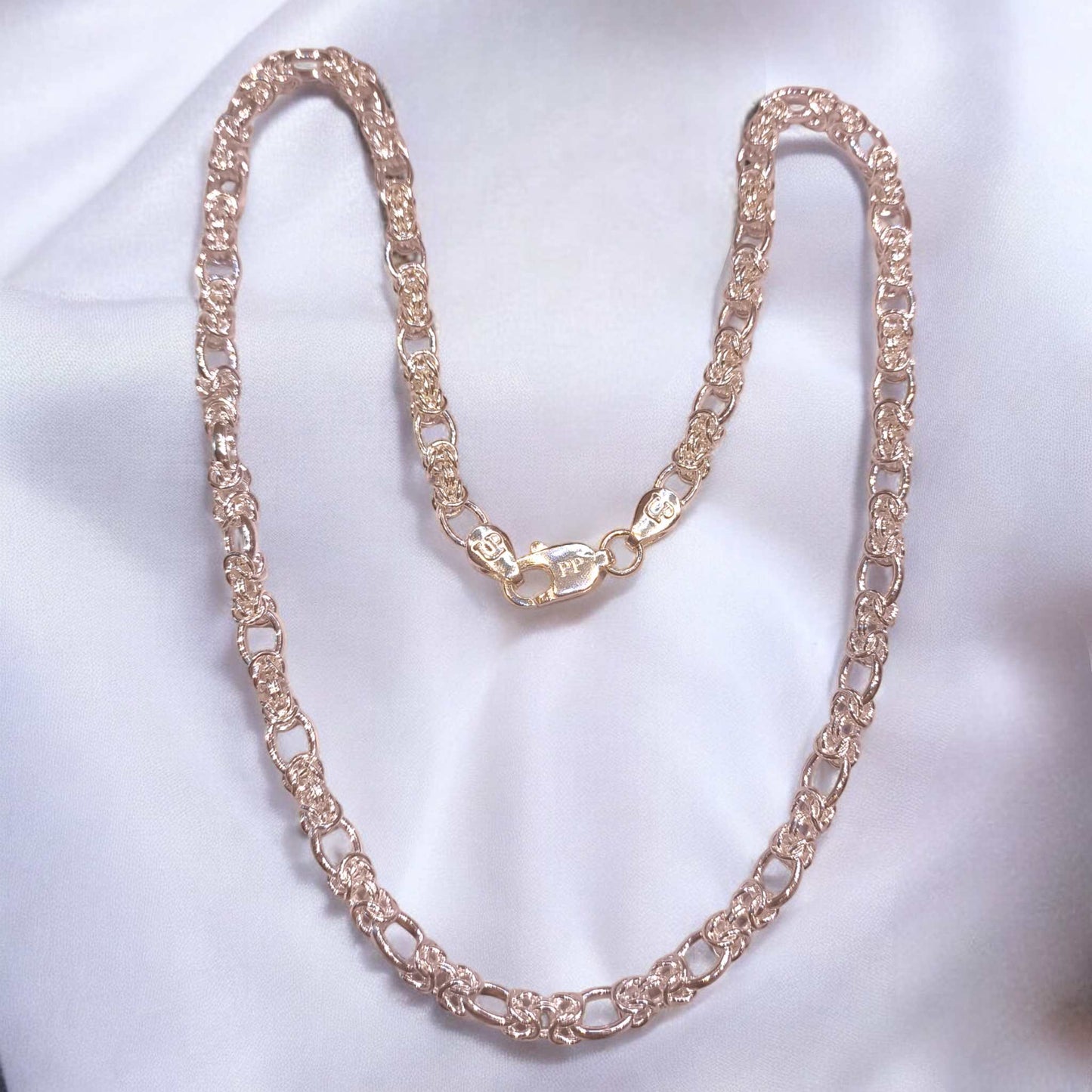 Silver hollow chain for men