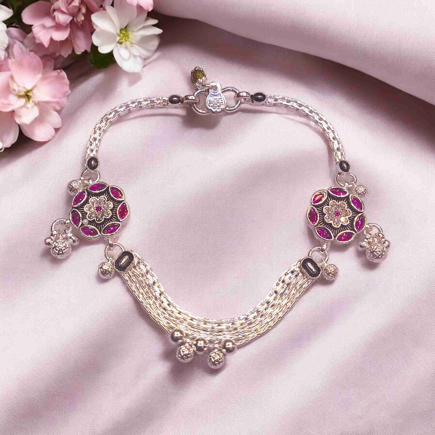 Silver anklet for party wear