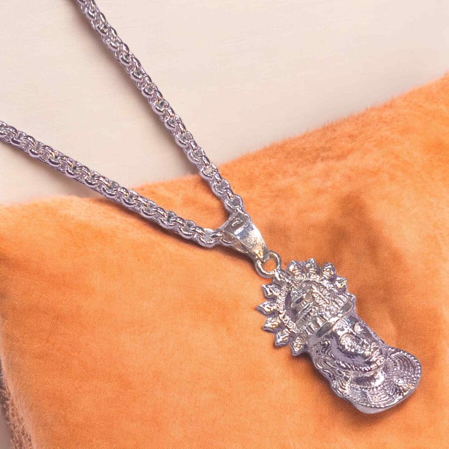 Silver Hanuman ji chain