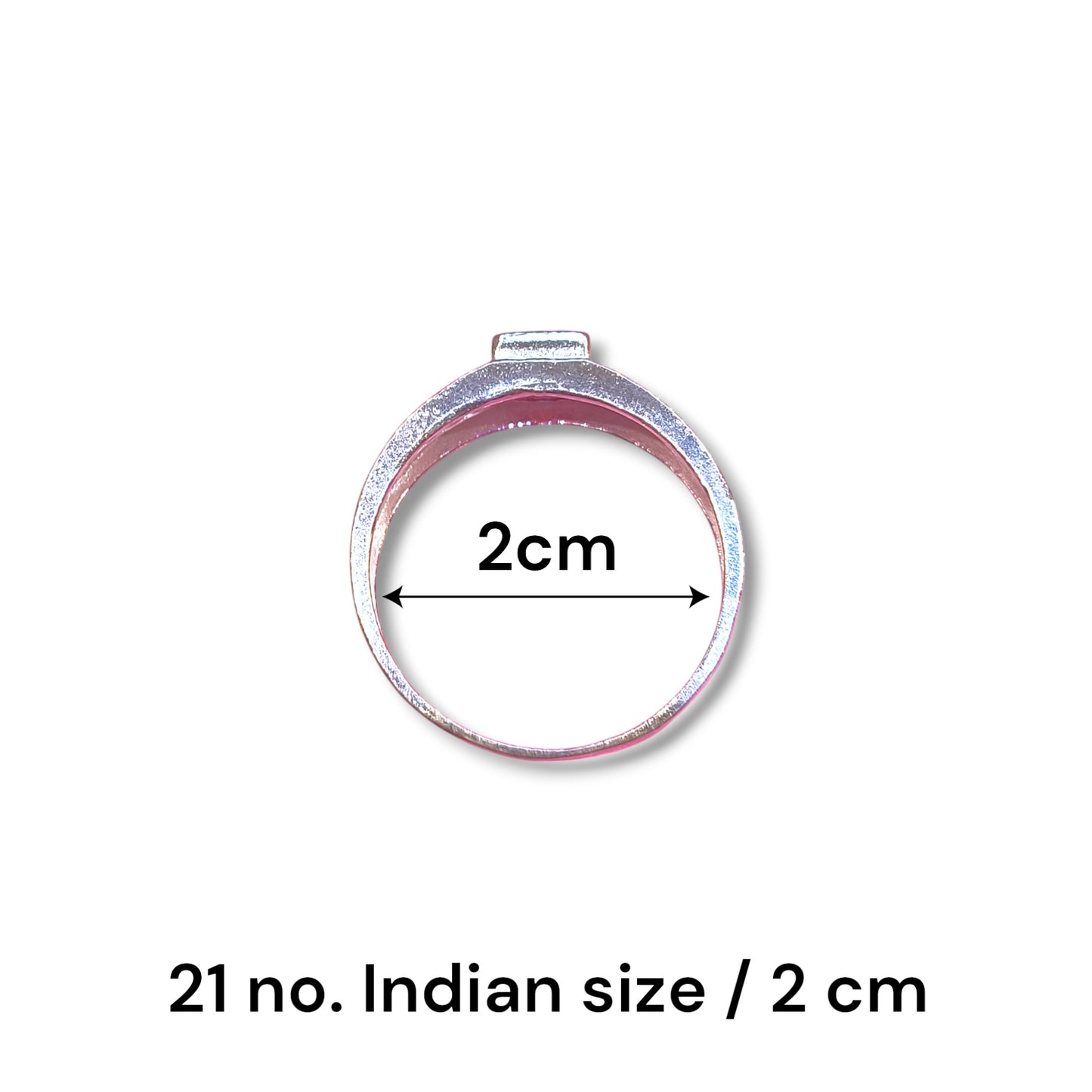 Silver stone ring for men
