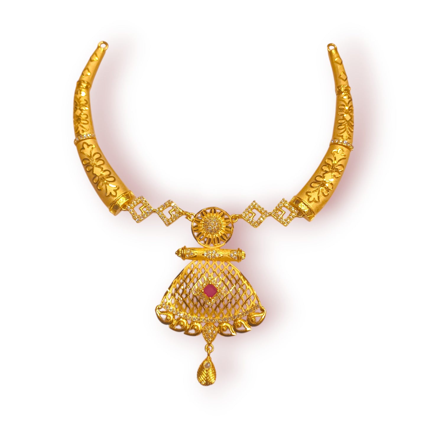 Gold plated fancy jewellery set