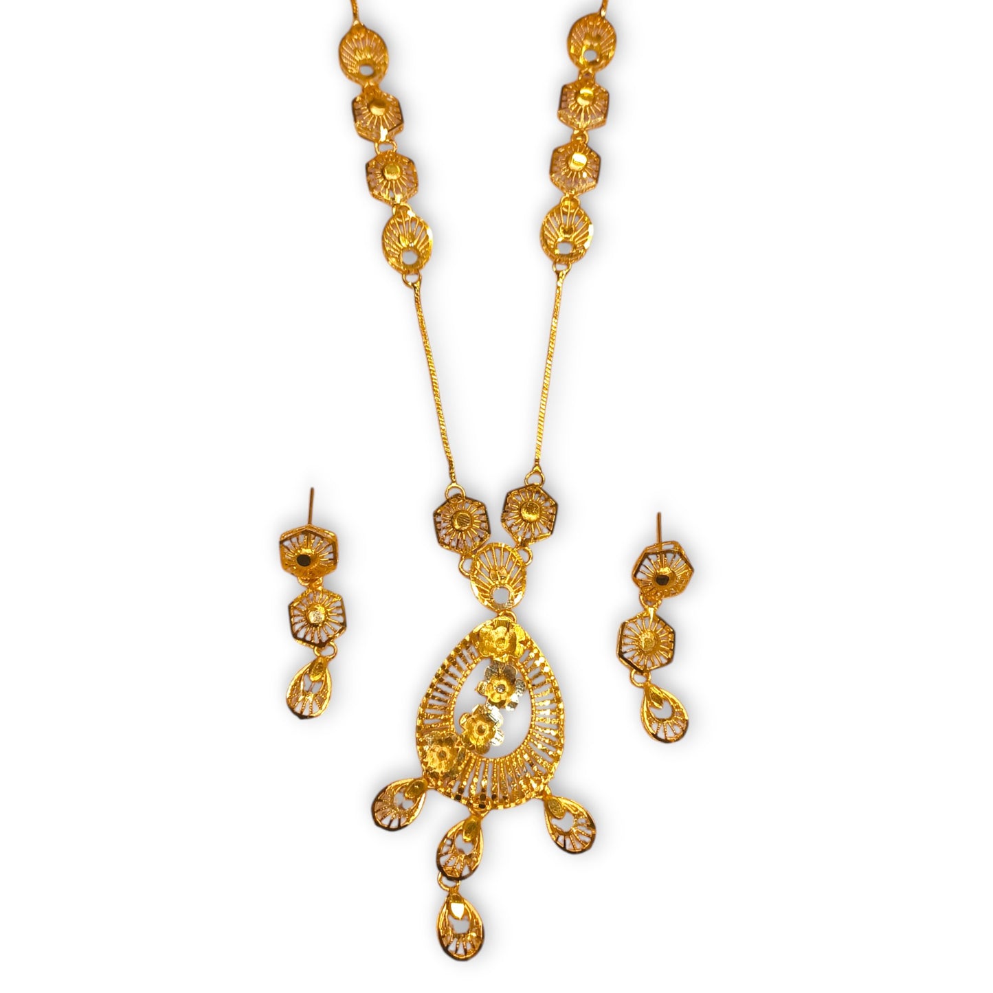 Gold plated necklace set