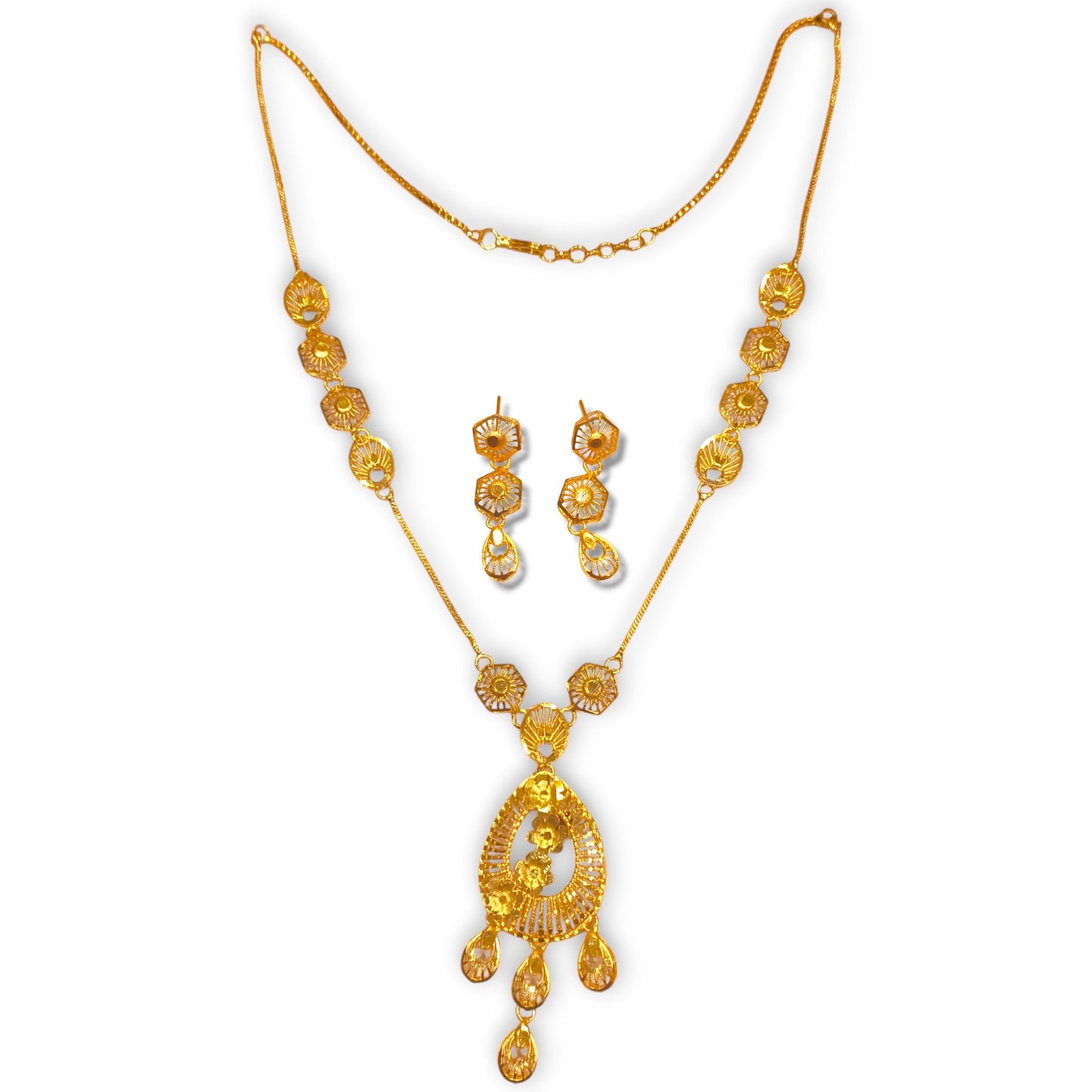 Gold plated turkish necklace set