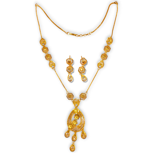 Gold plated turkish necklace set
