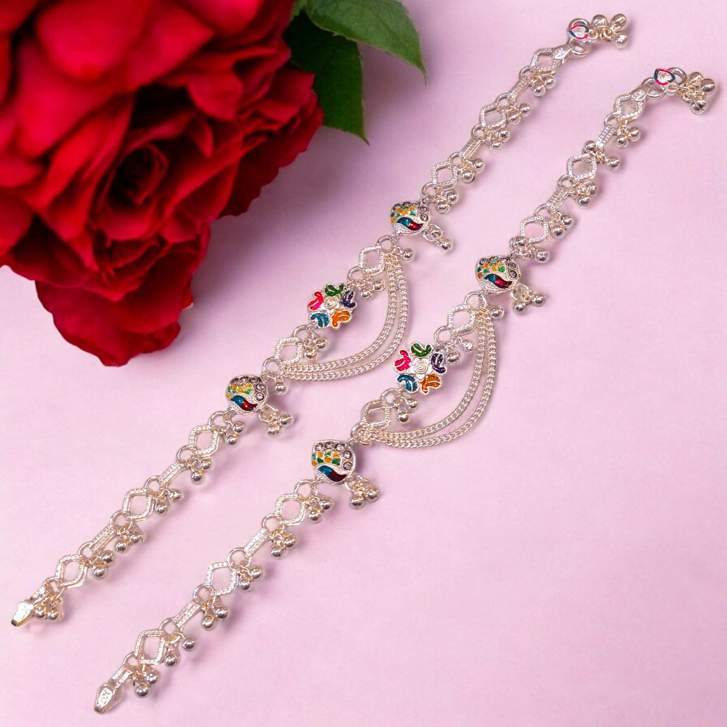 Silver payal for women under 6000