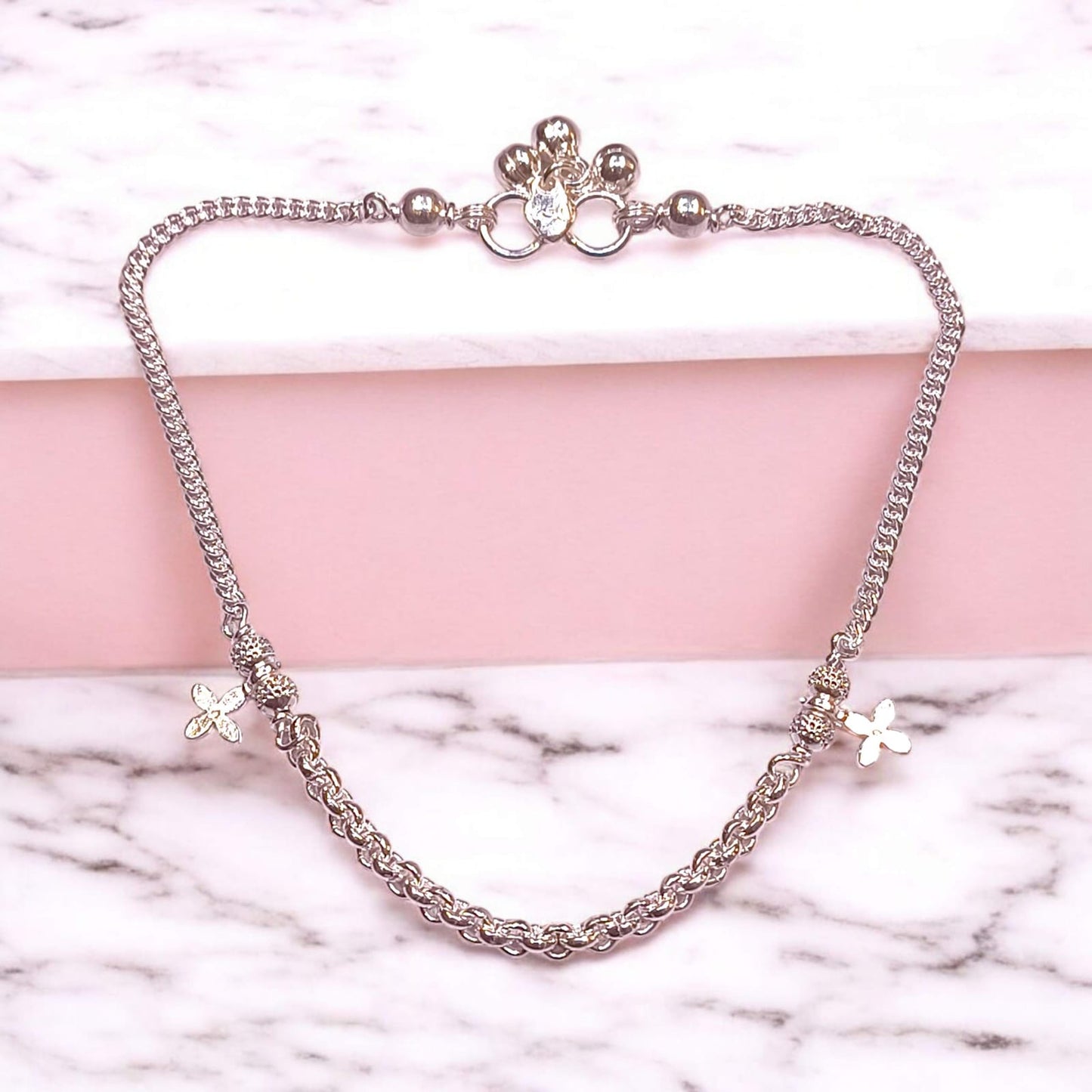 Light Weight Silver Anklets for Women by Jauhari Jewellers