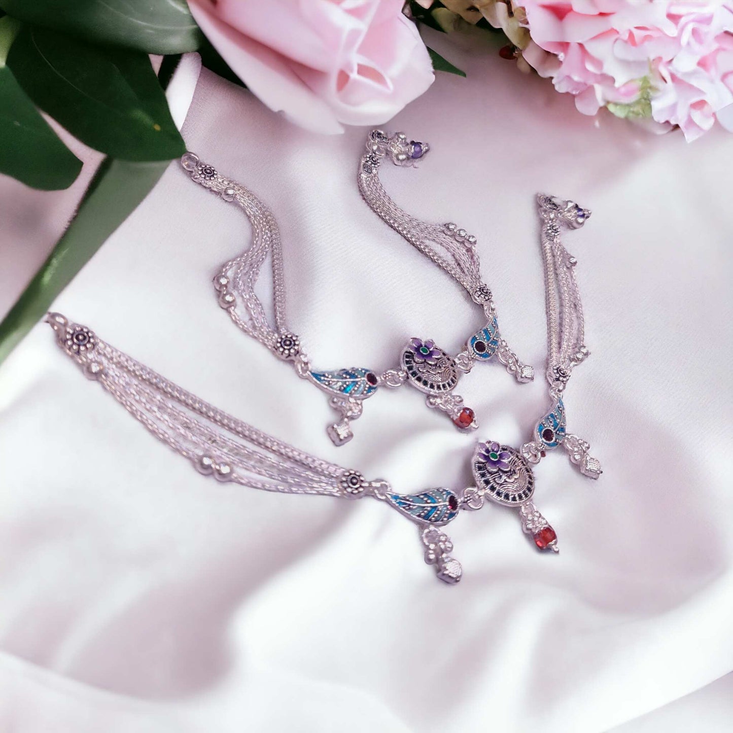 Fancy Oxidised Silver Payal for Women - Jauhari Jewellers
