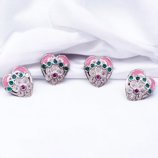 Fancy Silver Toe Rings ( 2 Pairs ) For Women - Jauhari Jewellers