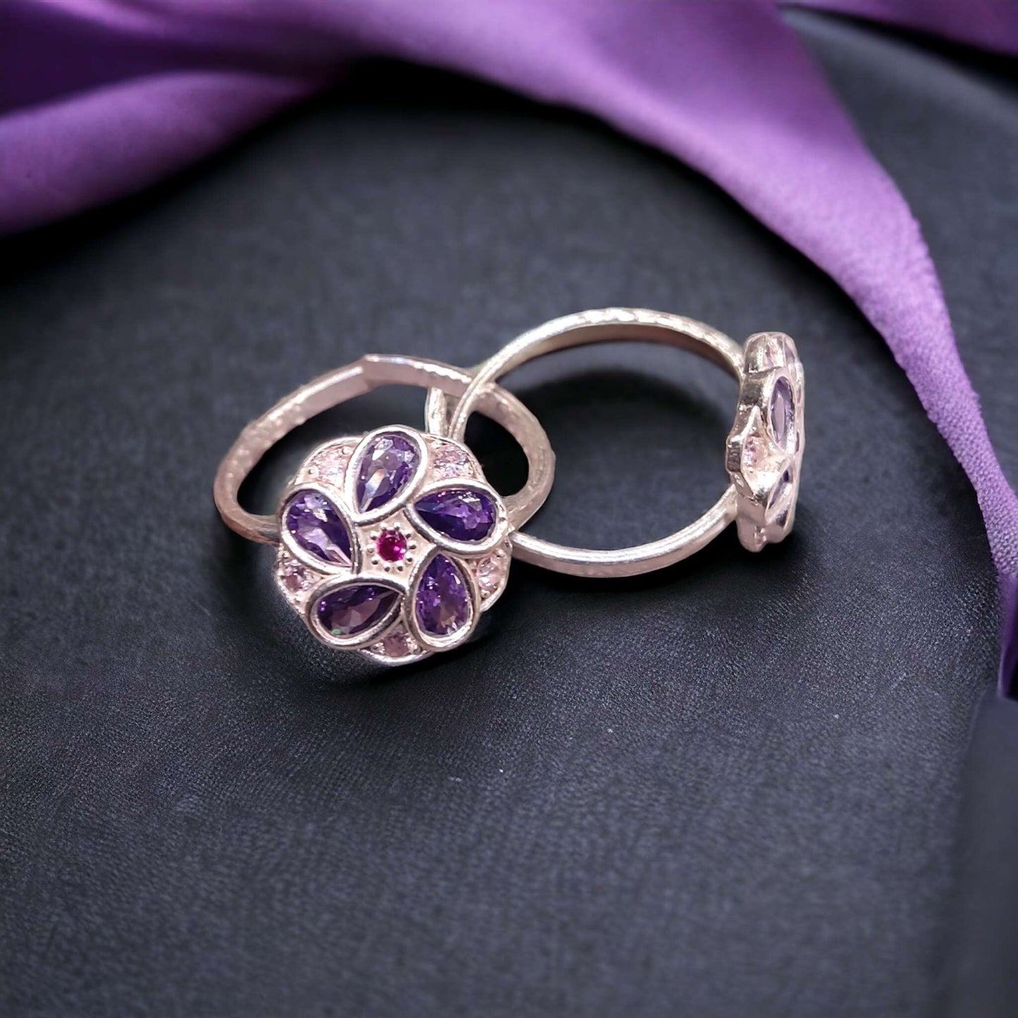 Fancy Silver Toe Rings ( 2 Pairs ) for Women - Jauhari Jewellers