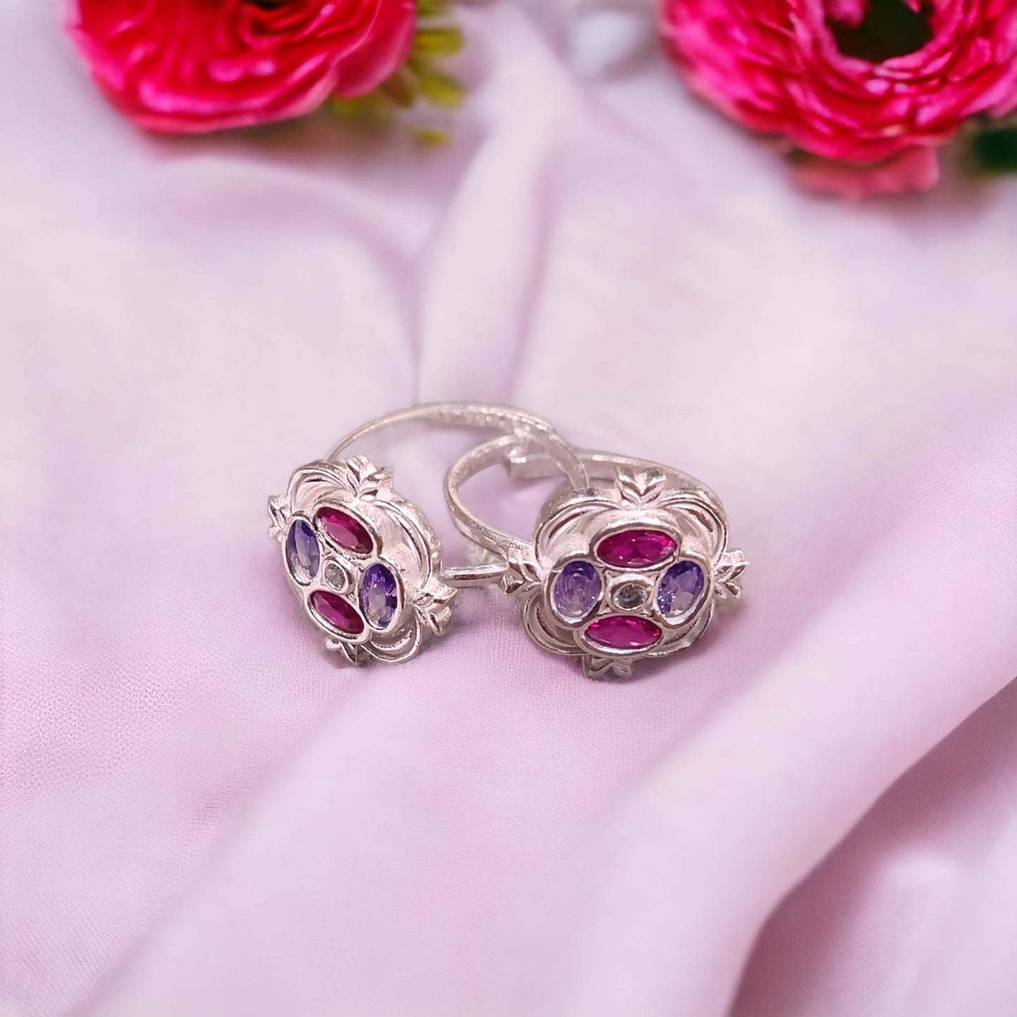 Fancy Silver Toe Rings for Women ( 2 Pairs ) - Jauhari Jewellers