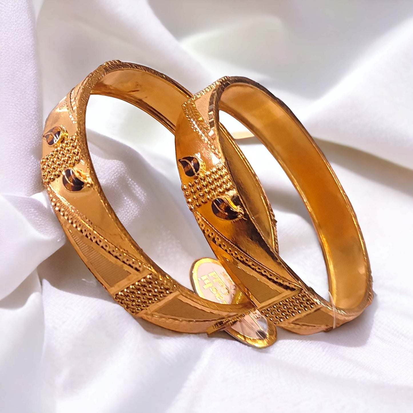 Gold Plated Bangle For Women ( 1 Pair ) - Jauhari Jewellers