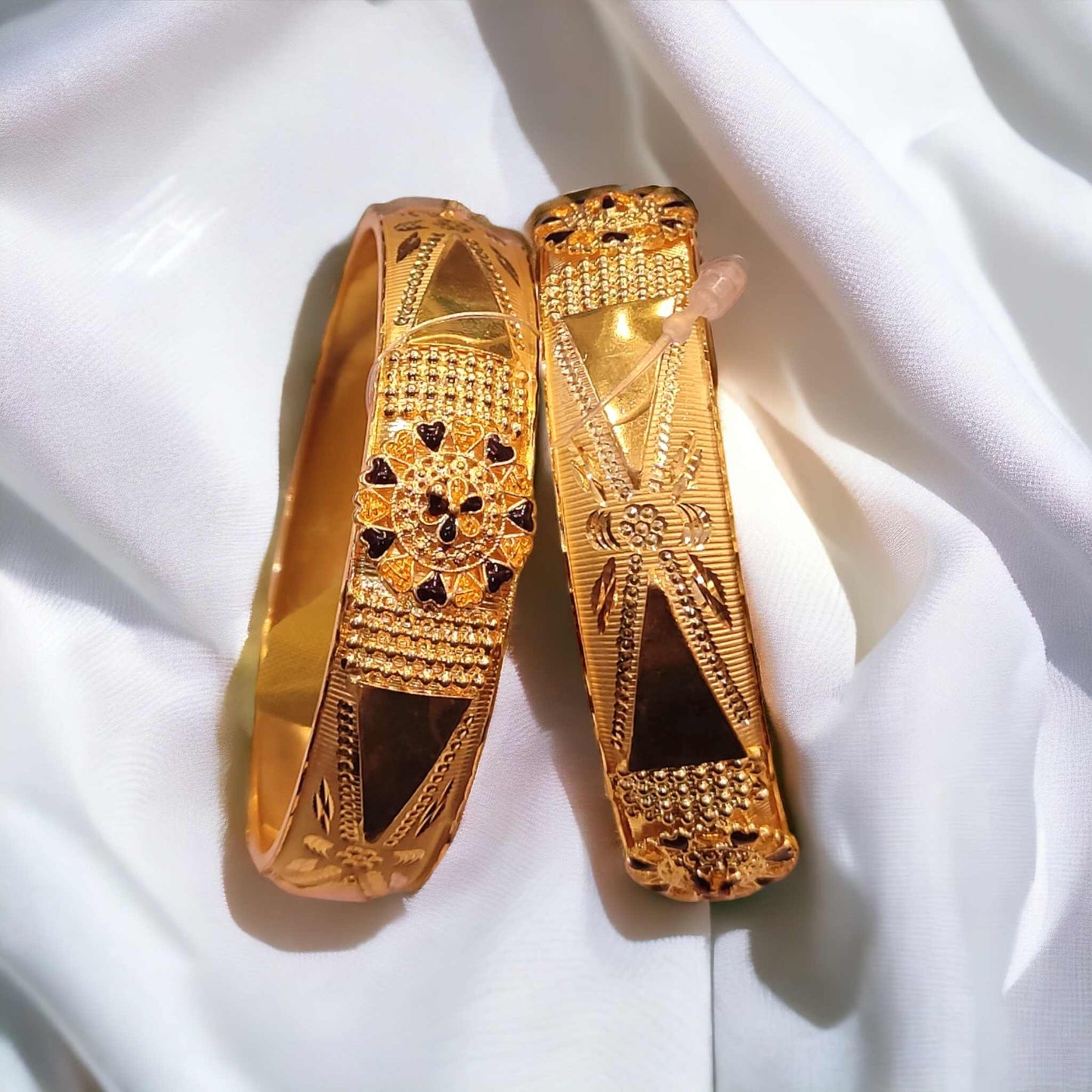 Gold Plated Bangle For Women ( 1 Pair ) - Jauhari Jewellers