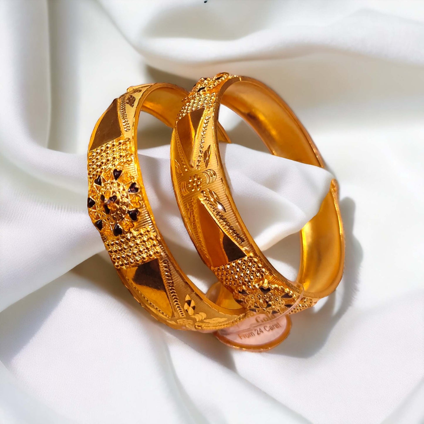 Gold Plated Bangle For Women ( 1 Pair ) - Jauhari Jewellers