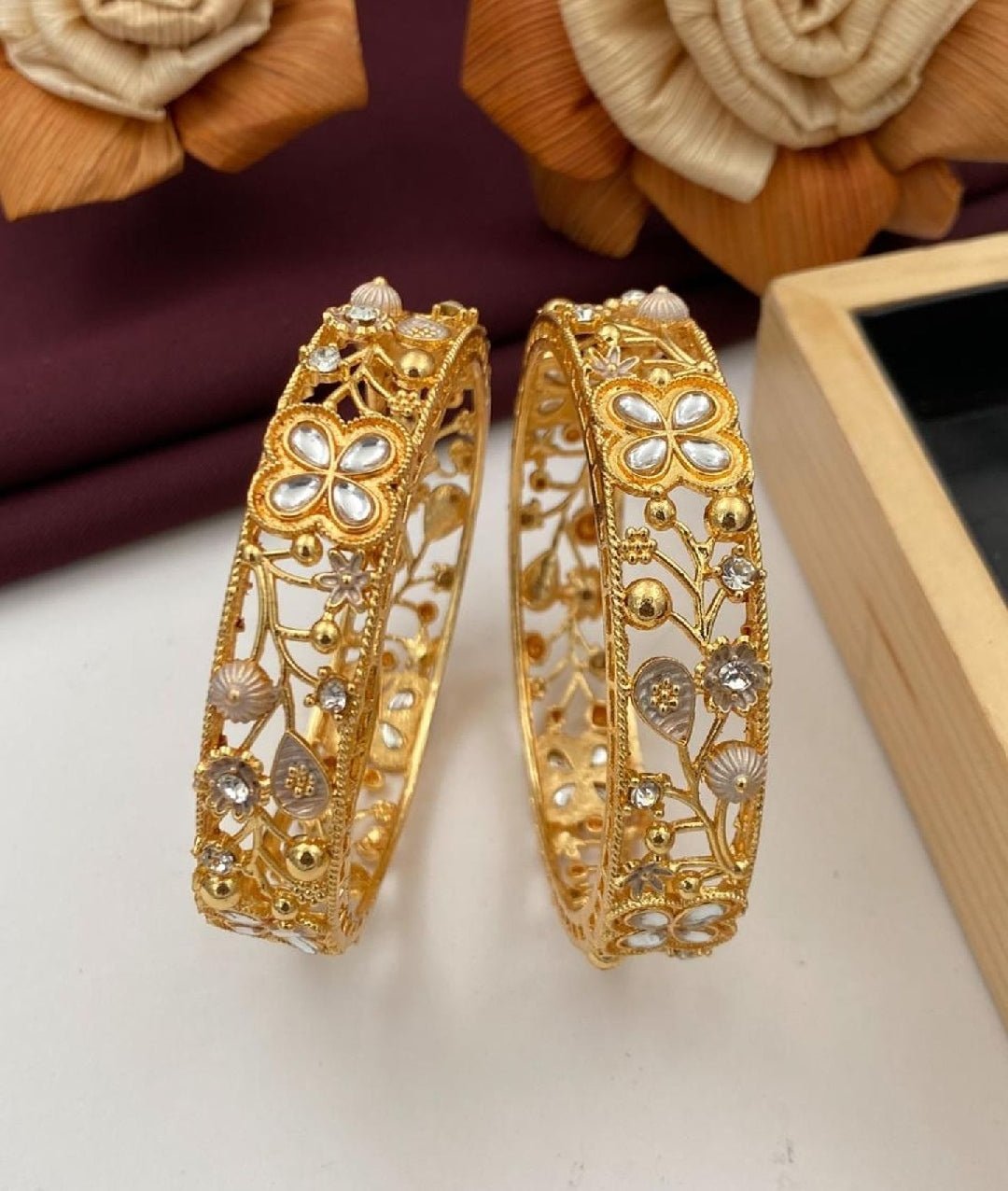 Gold Plated Bangles For Women – Jauhari Jewellers