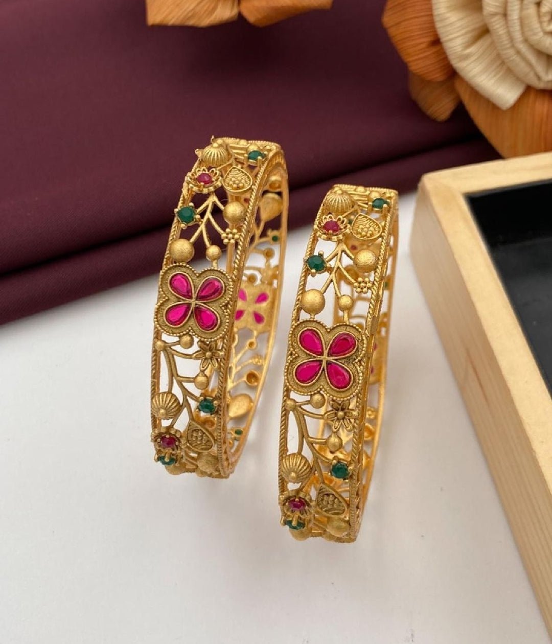 Gold Plated Bangles For Women - Jauhari Jewellers