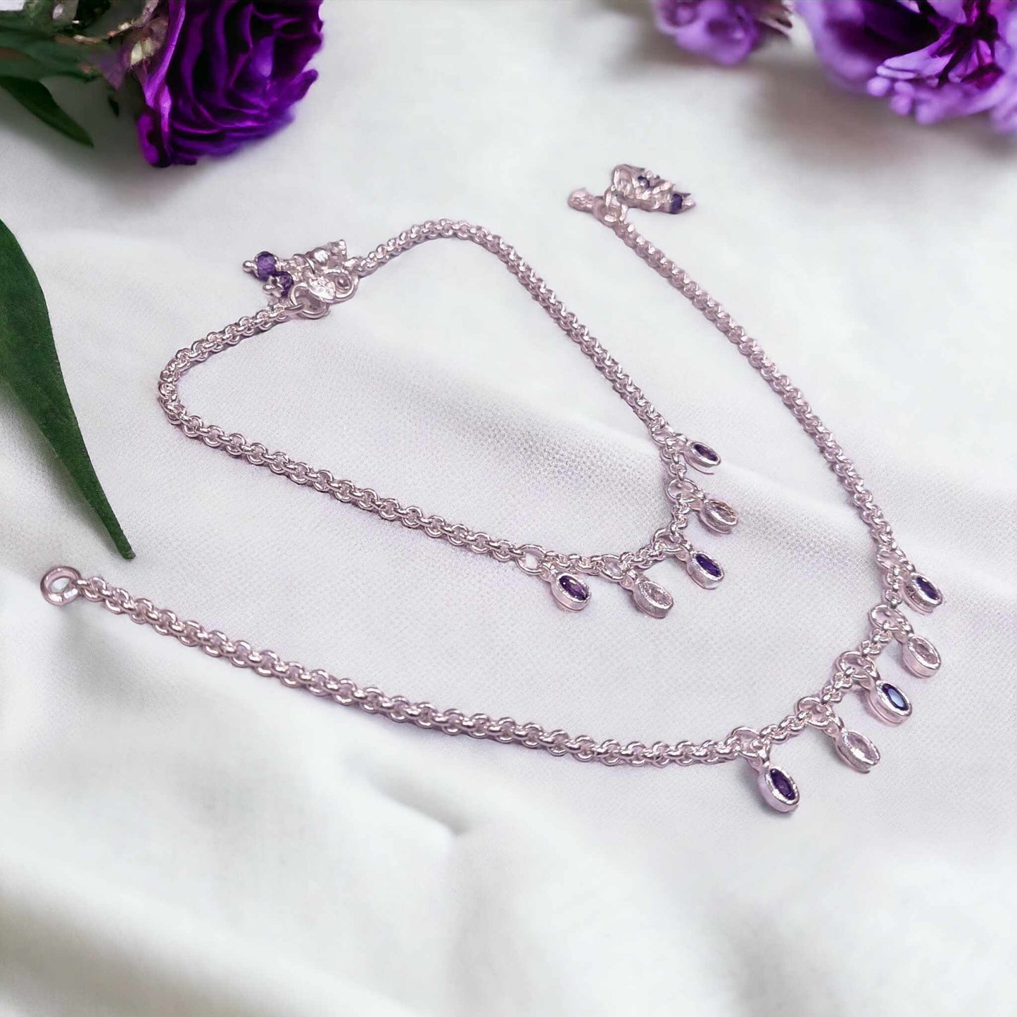 Light Weight Silver Payal for Women - Jauhari Jewellers