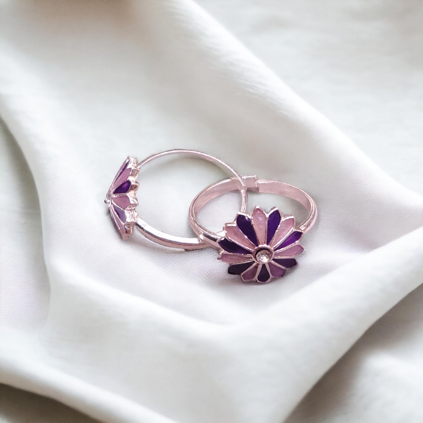 Light Weight Silver Toe Rings for Women ( 2 Pairs ) - Jauhari Jewellers
