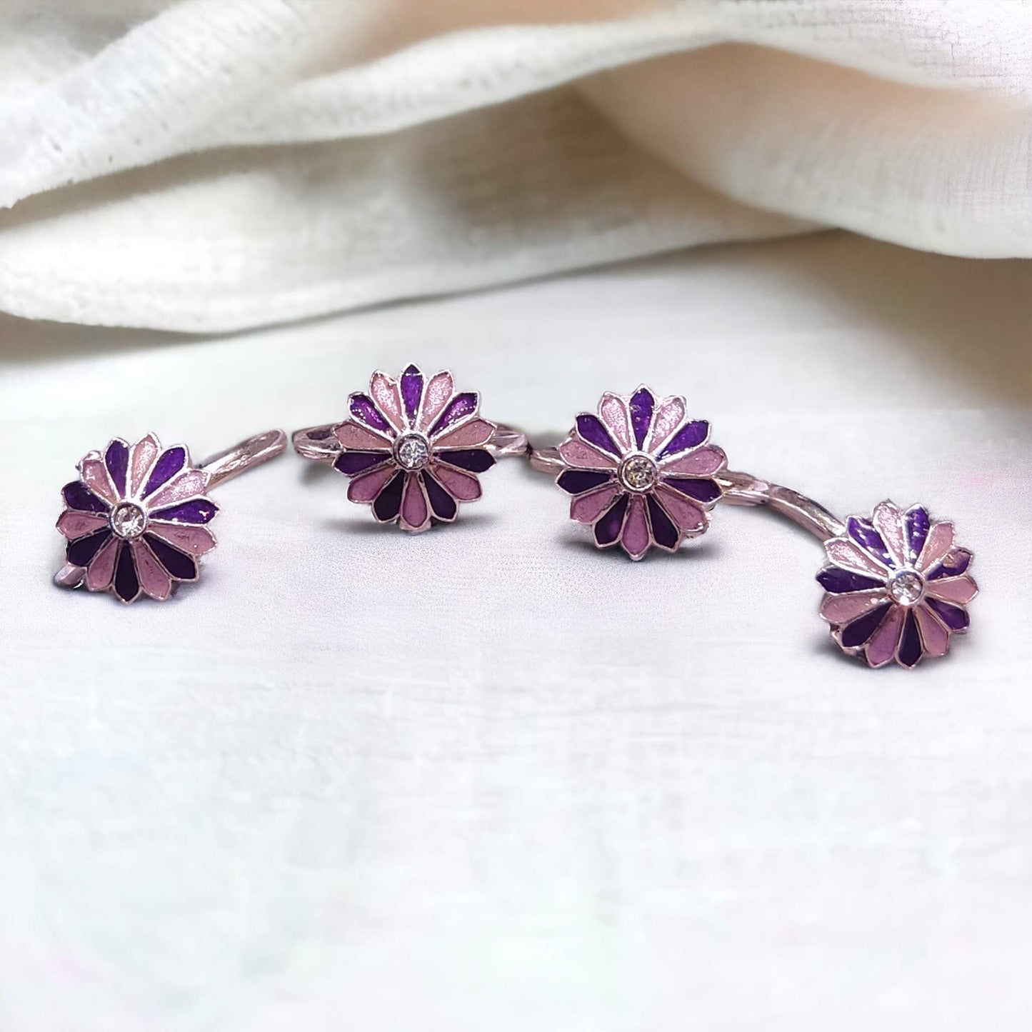 Light Weight Silver Toe Rings for Women ( 2 Pairs ) - Jauhari Jewellers