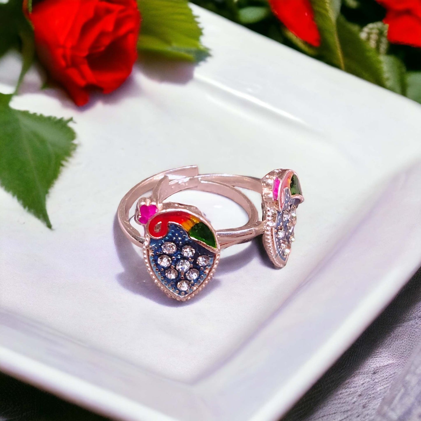 Peacock Silver Toe Rings ( 2 Pairs ) for Women - Jauhari Jewellers