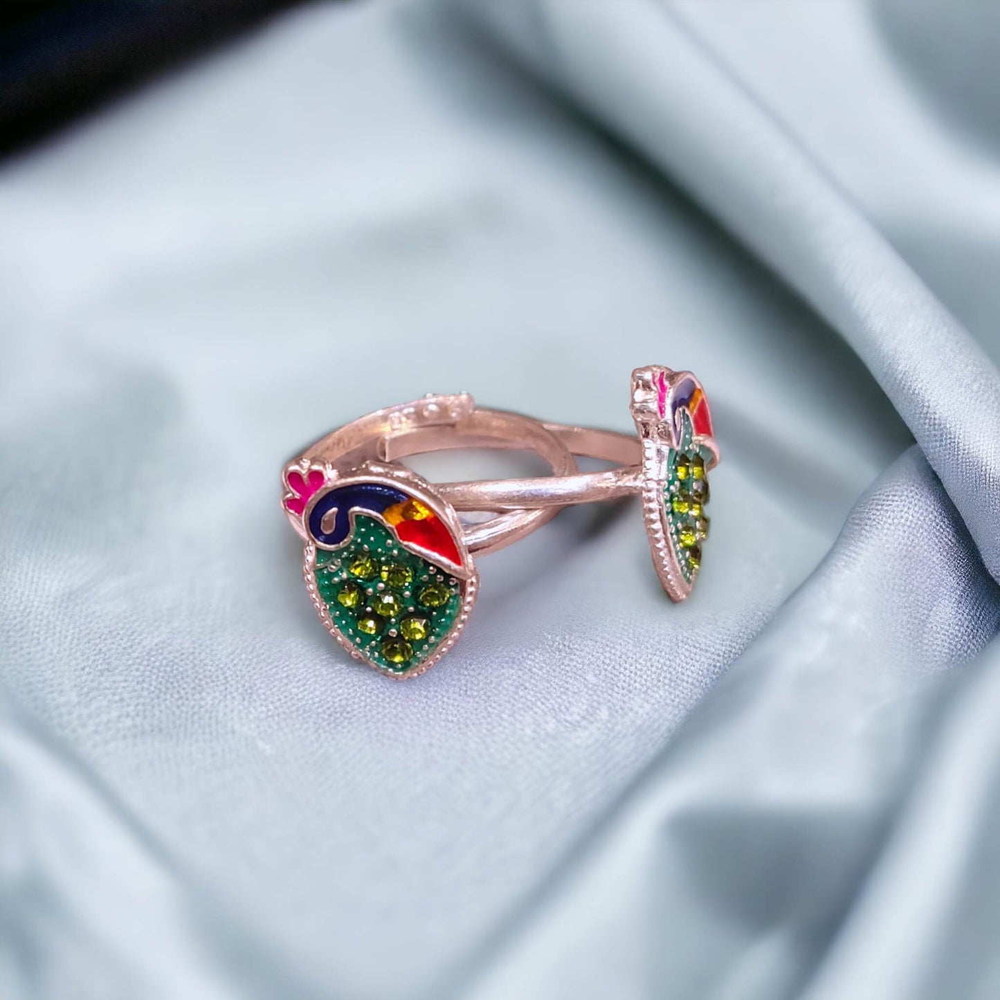 Peacock Silver Toe Rings ( 2 Pairs ) For Women - Jauhari Jewellers