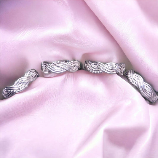 Plain Silver Toe Rings ( 2 Pairs ) For Women - Jauhari Jewellers