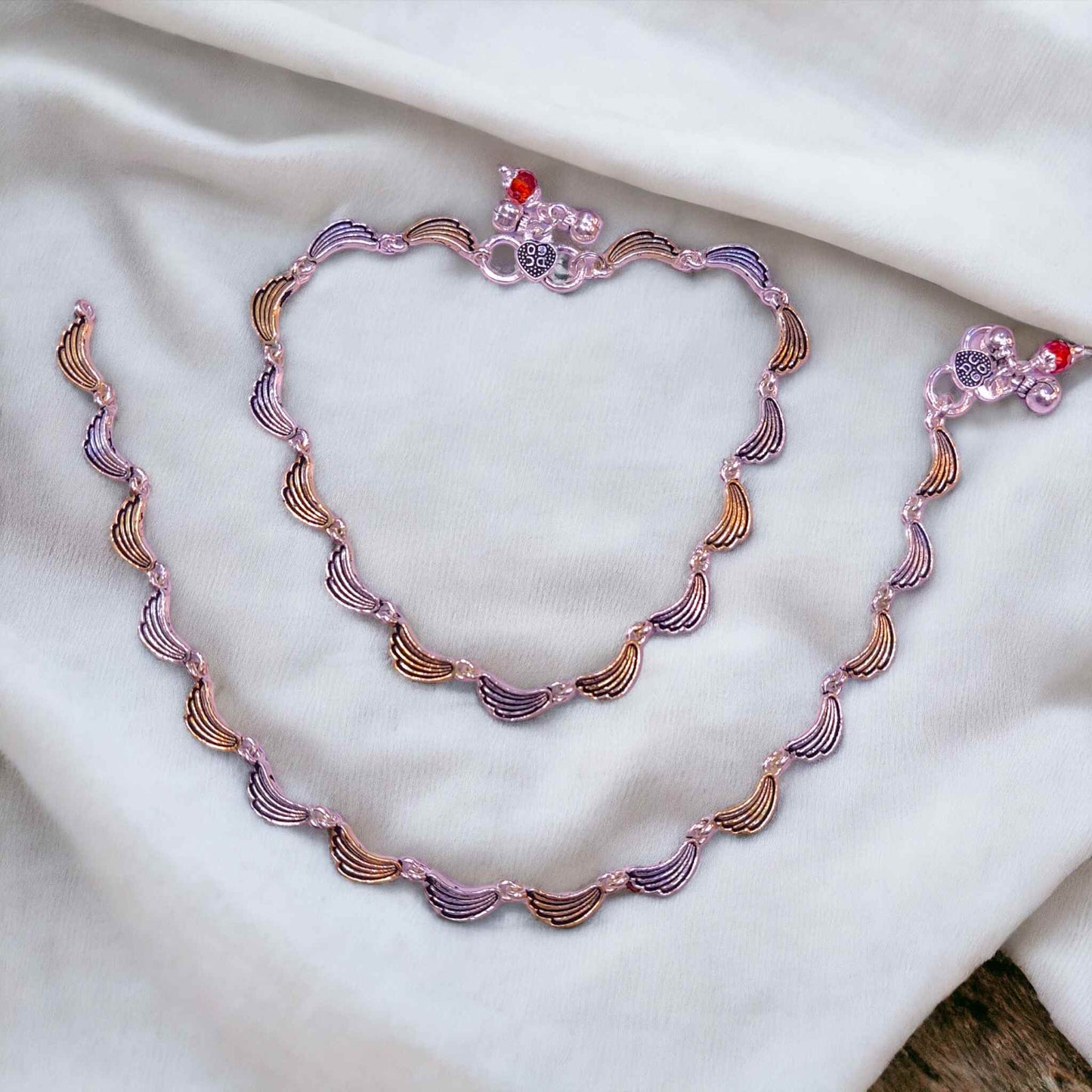 Premium Antique Silver Payal for Women - Jauhari Jewellers