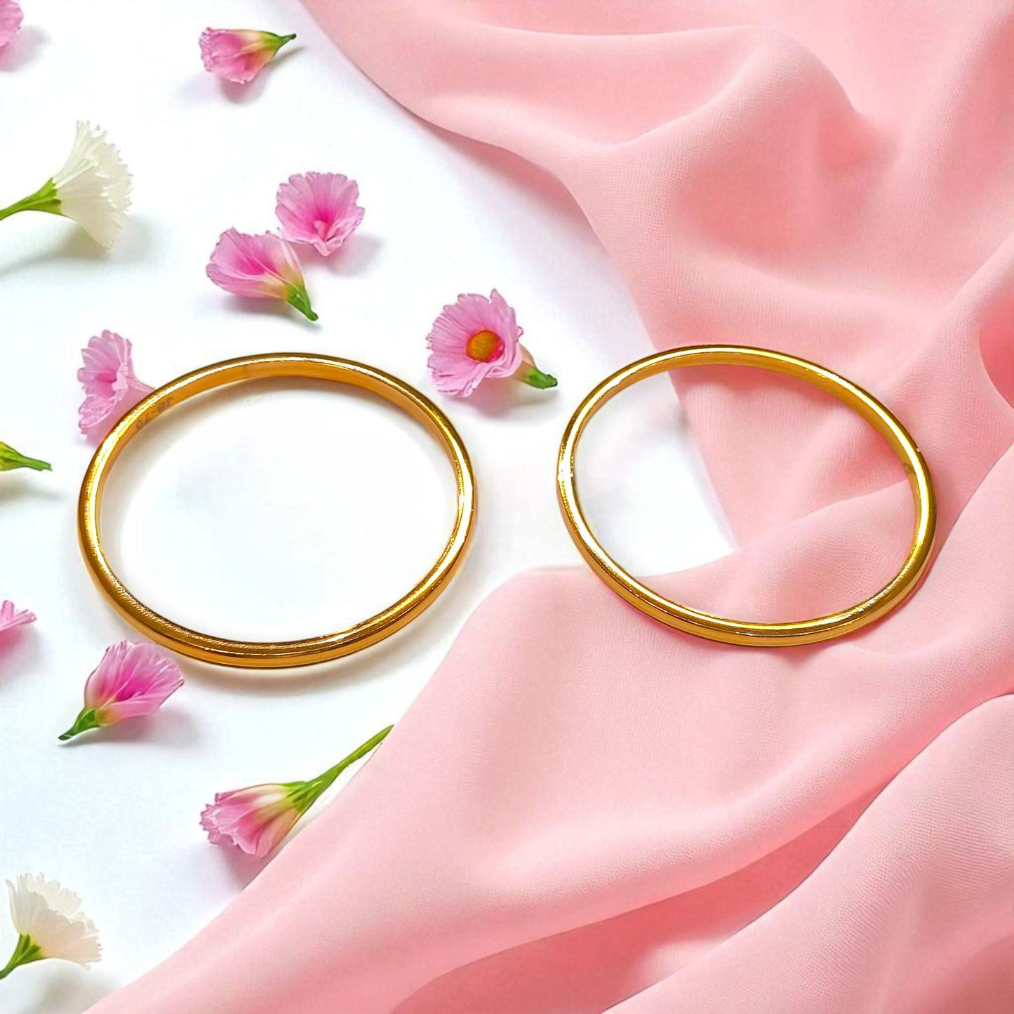Gold plated silver kada for kids