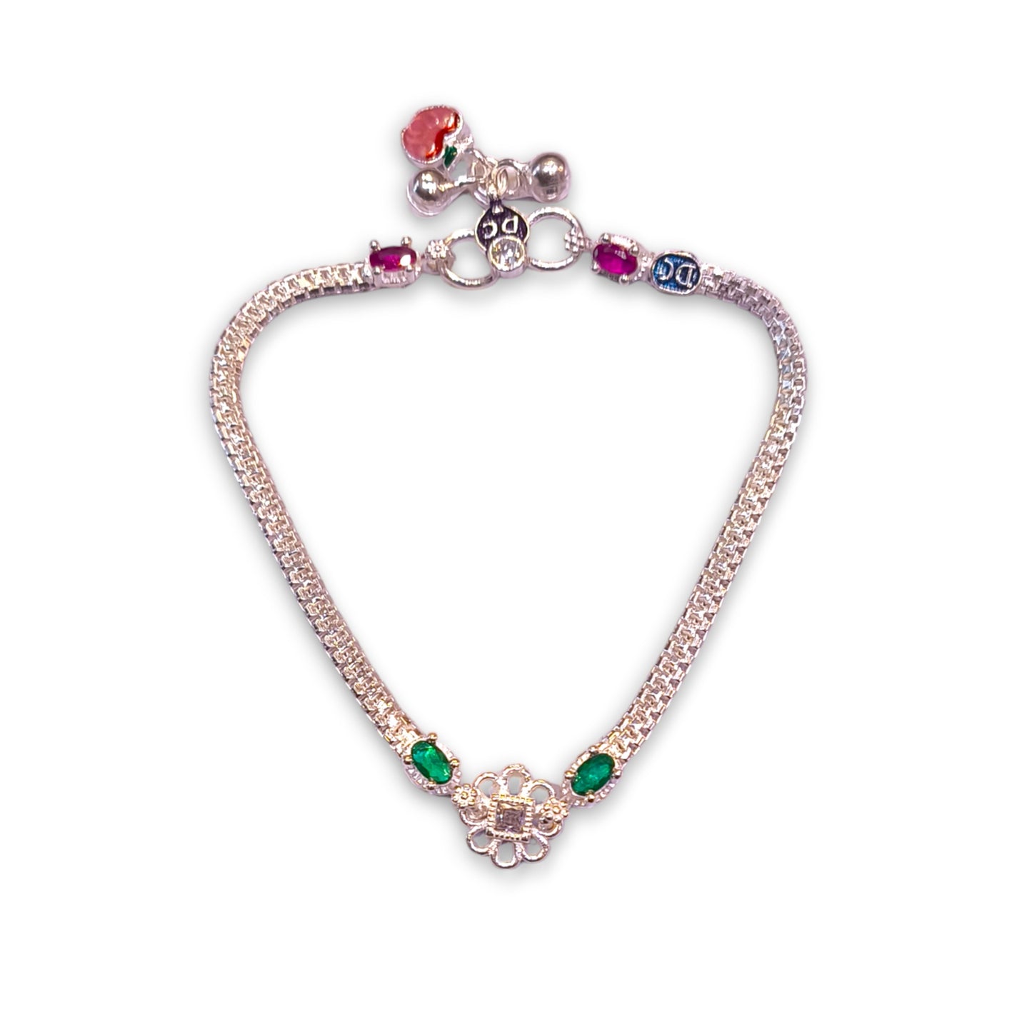Silver anklets for kids