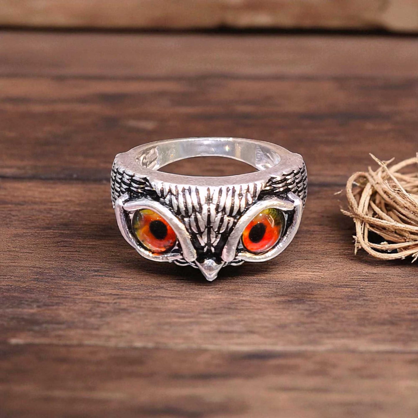 Silver Owl ring for men