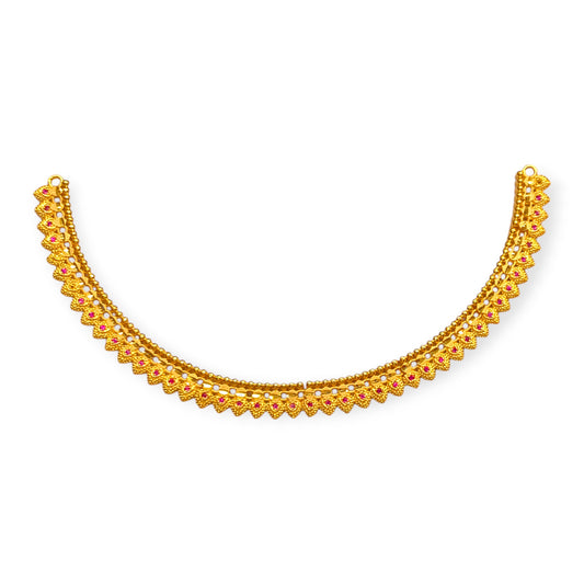Gold plated minimal necklace set