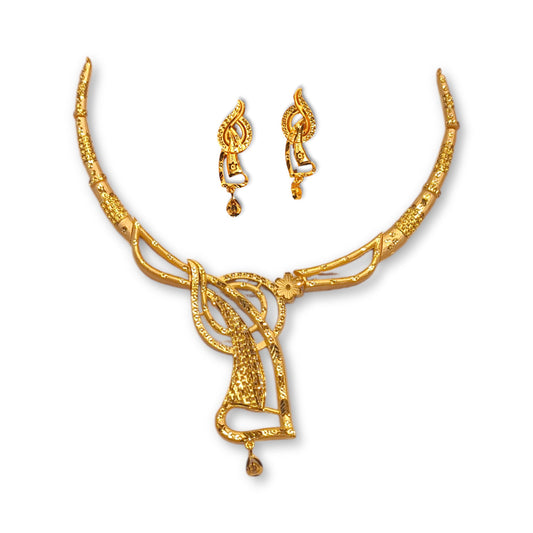 Gold plated fancy jewellery set
