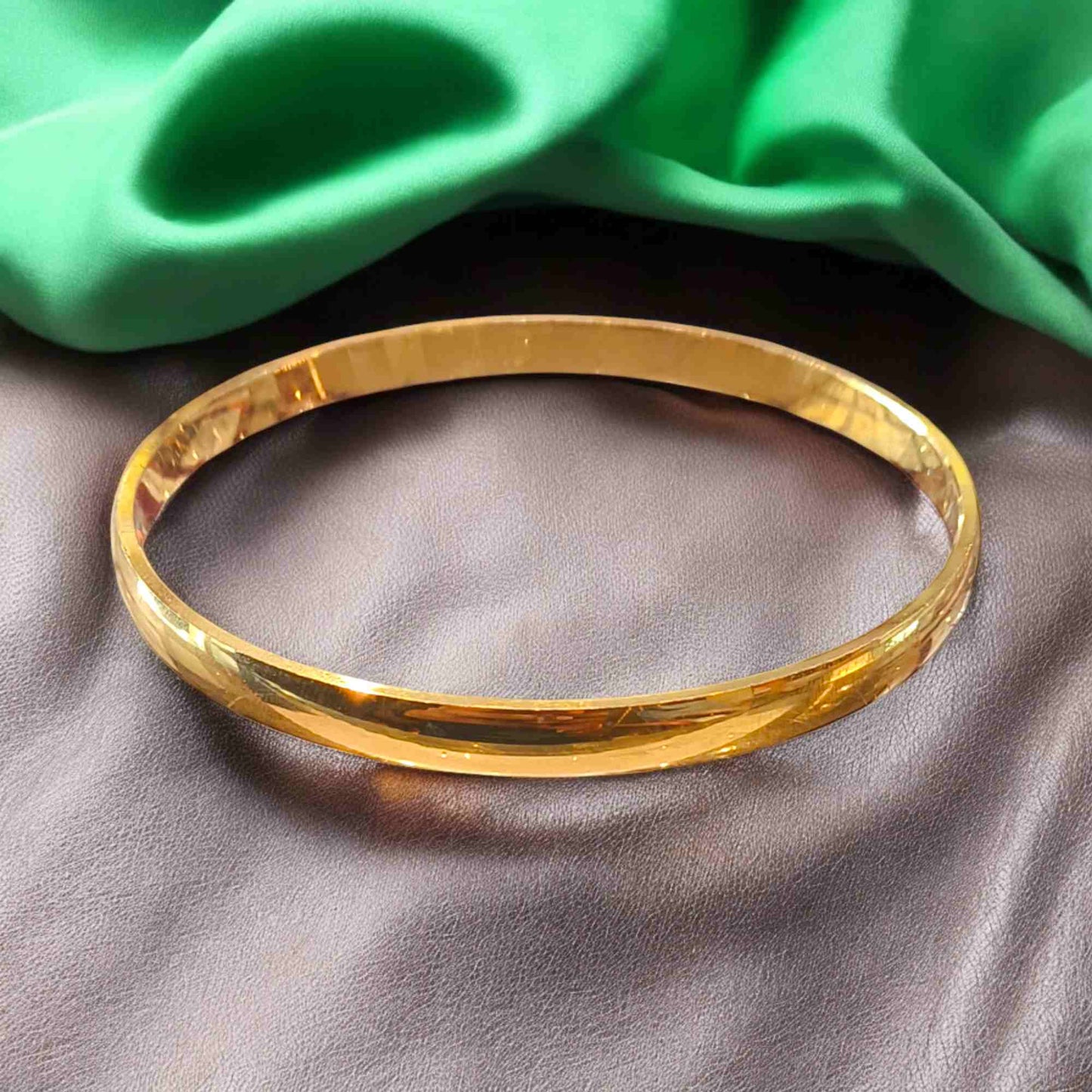 Gold plated silver kada for men