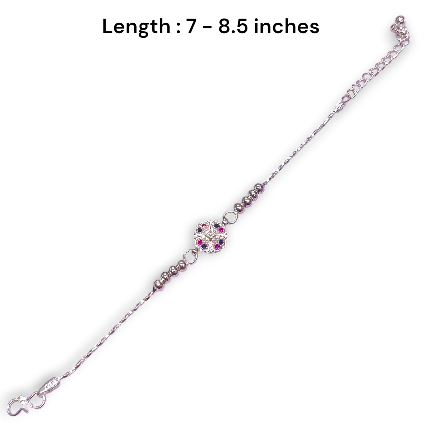 Silver bracelet rakhi