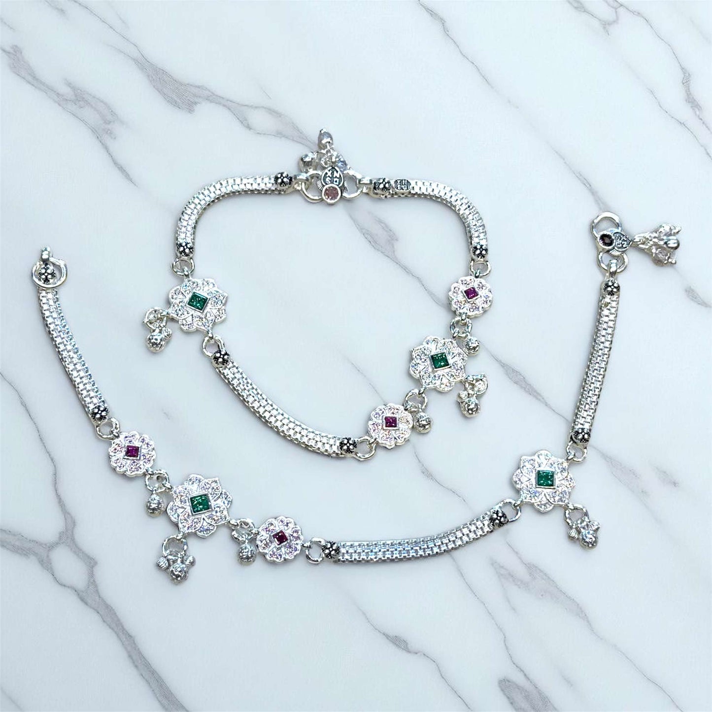 Silver payal for women - jauhari jewellers