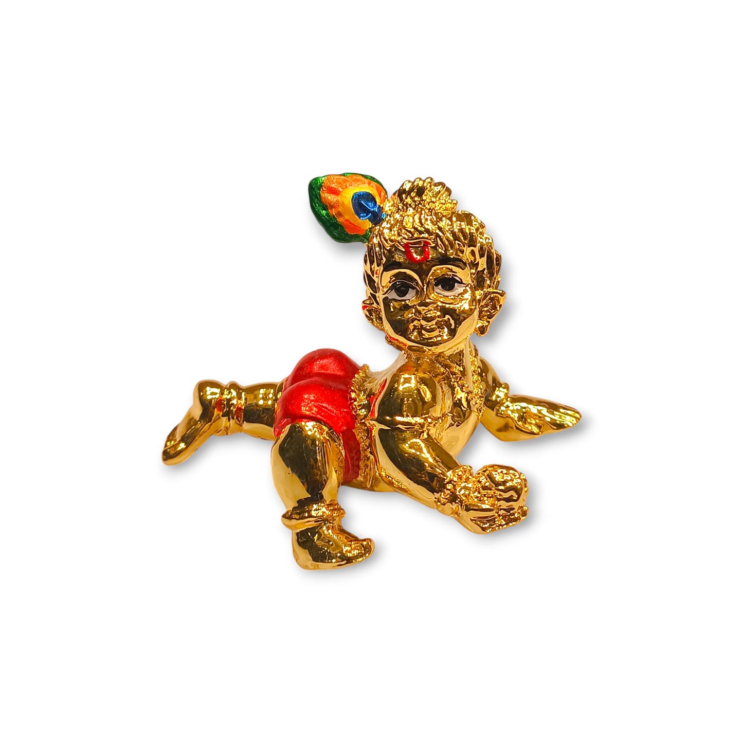 Gold plated laddu gopal ji idol