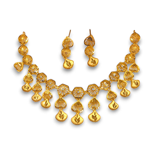 High quality gold plated necklace set