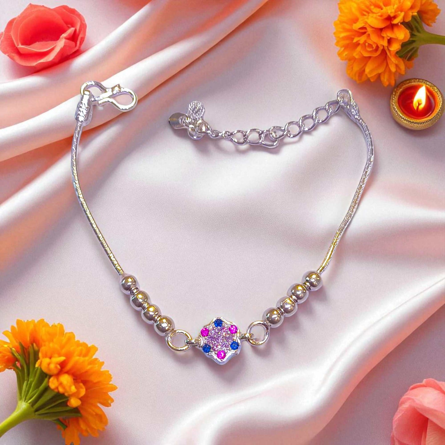 Silver rakhi for brother