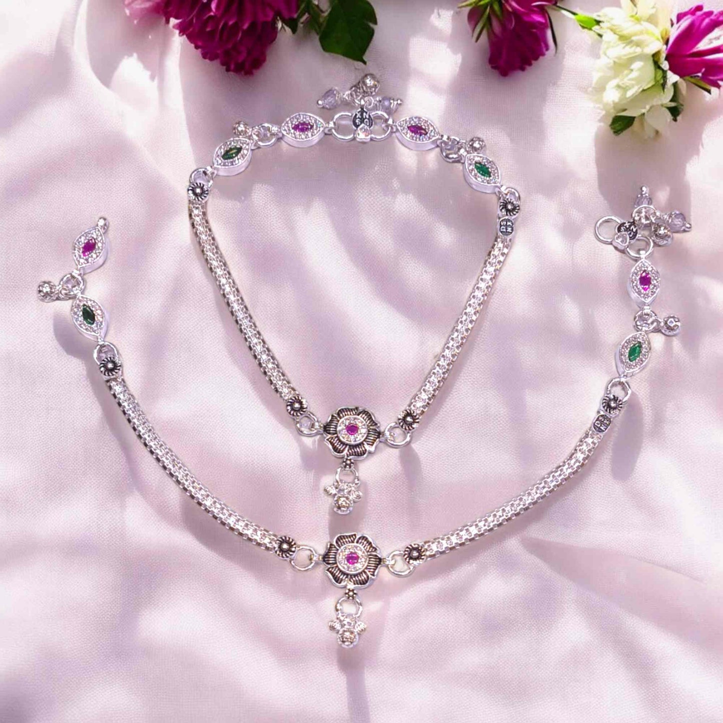 Silver payal for daily use - jauhari jewellers