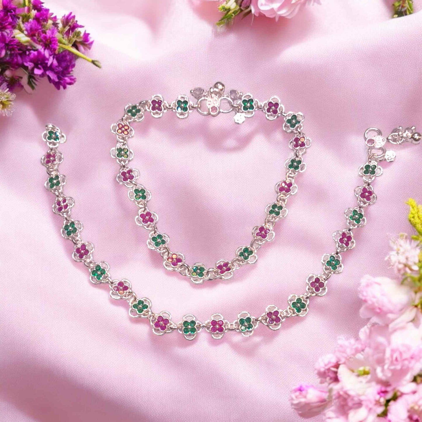 Silver payal design for daily use