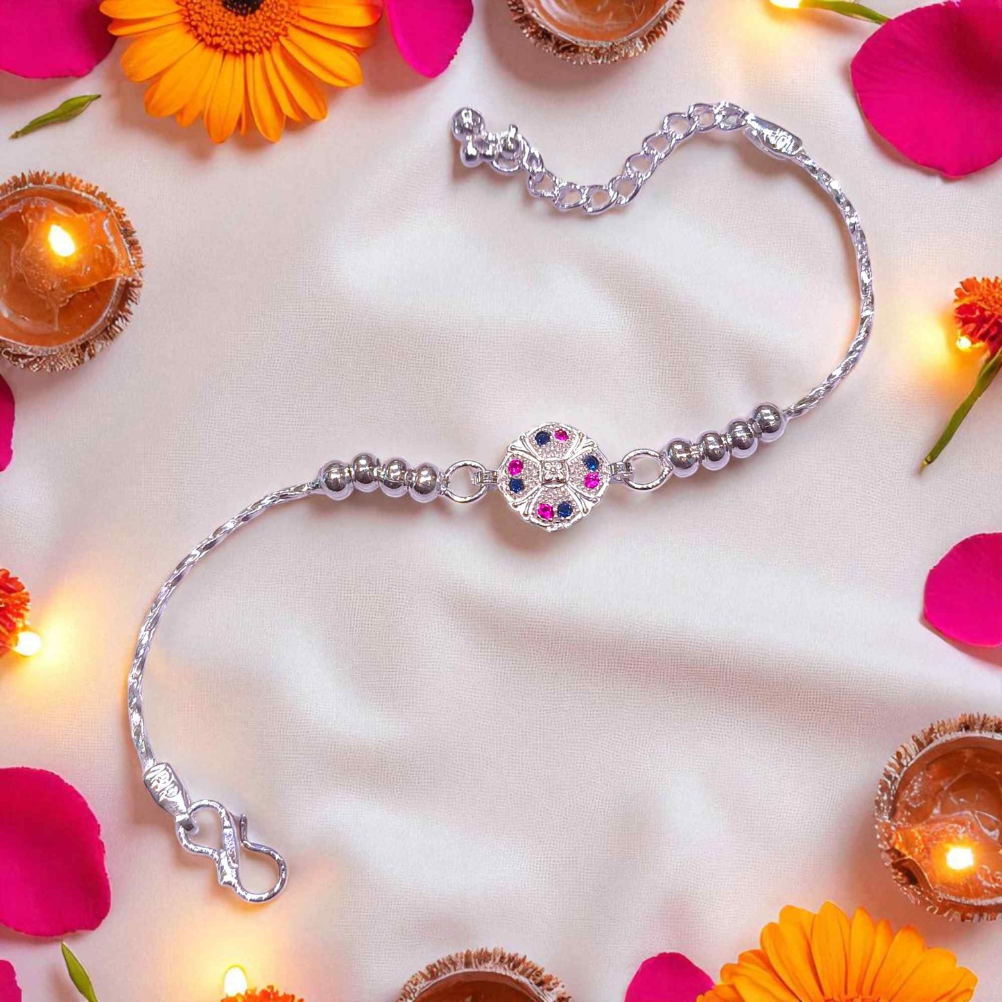 Silver rakhi latest design
