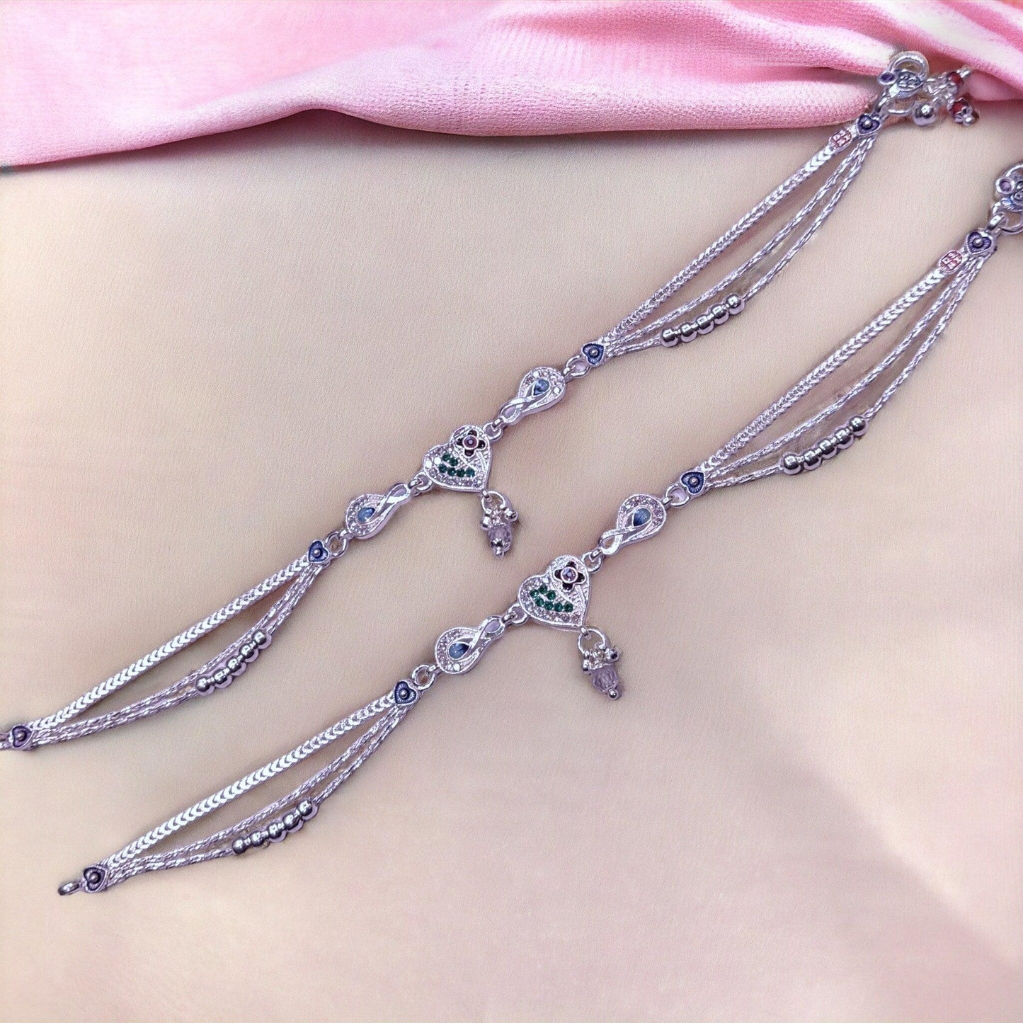 Latest payal design silver