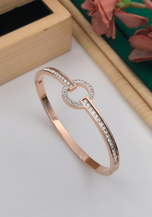 Rose gold kada for women - jauhari jewellers 