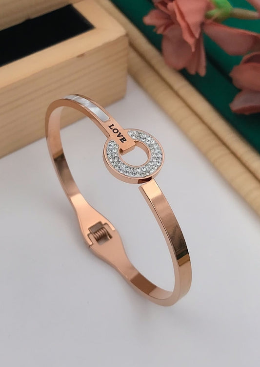 Rose gold plated kada for ladies
